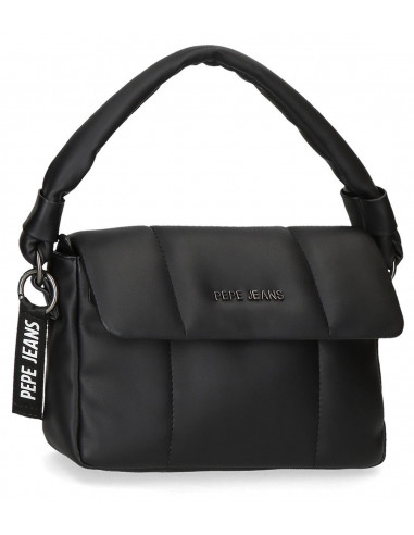 7295221 * SHOULDER BAG W/ FLAP BLOAT BLACK